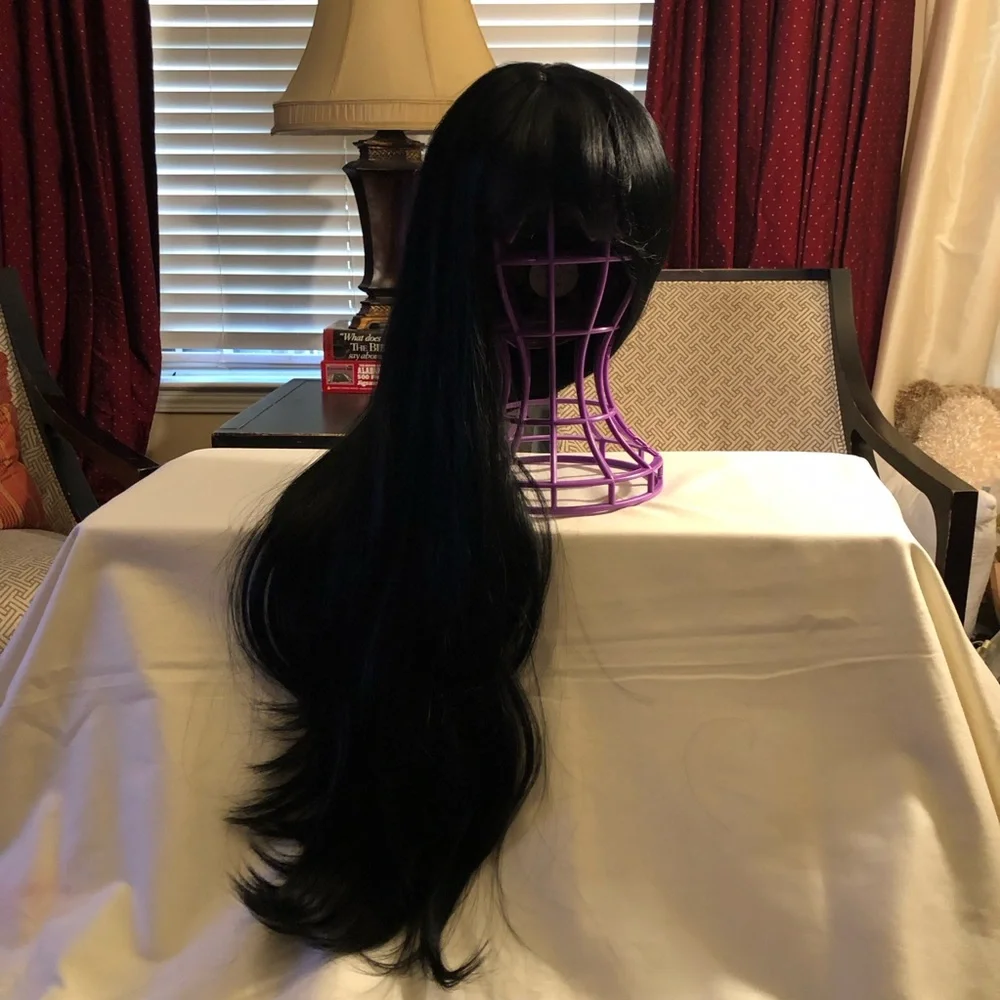 Long Black Synthetic Wig - Picture 13 of 16